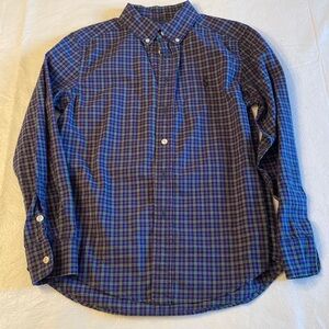 Ralph Lauren Boys Long Sleeve Button Down Dress Shirt- Size M (10/12) Checkered